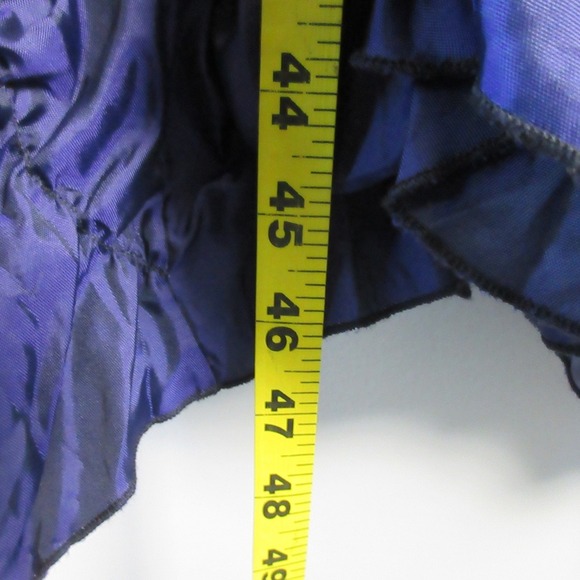 Lee Andersen Asymmetric Maxi Dress S Purple Ruffle Whimsigoth Lagenlook 254 - Picture 7 of 9